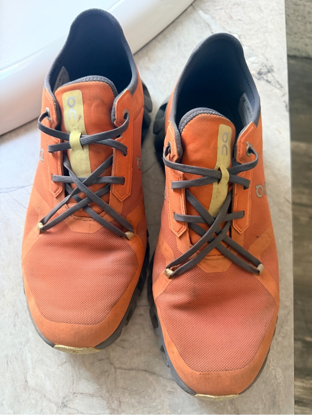 On Running Men's Orange and Gray Athletic Shoes